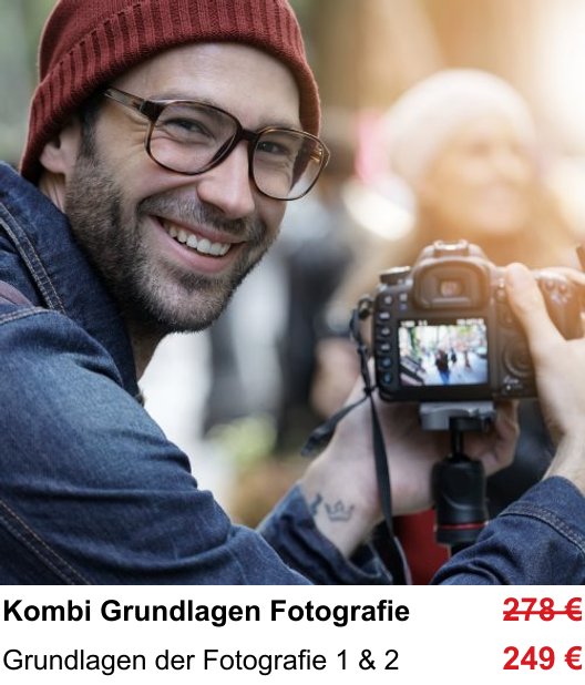 Lerne Fotografie-Grundkurs Teil 1 und 2 in Berlin – Grundlagen der Fotografie 1 & 2