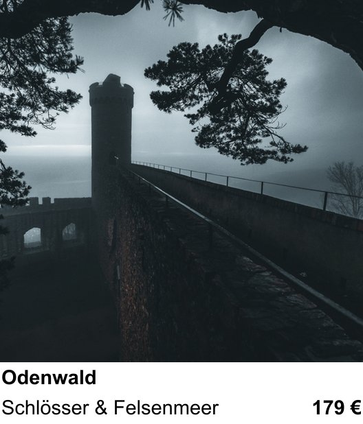 Kreativer Fotoworkshop: Odenwald – Schlösser & Felsenmeer